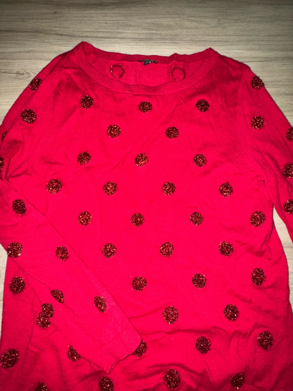 Talbots Festive Bright Red Knit Sweater